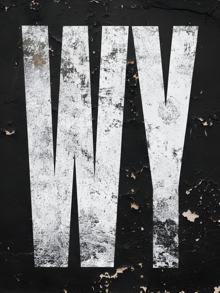 Distressed Urban Letters by HUGO — canvas wall art