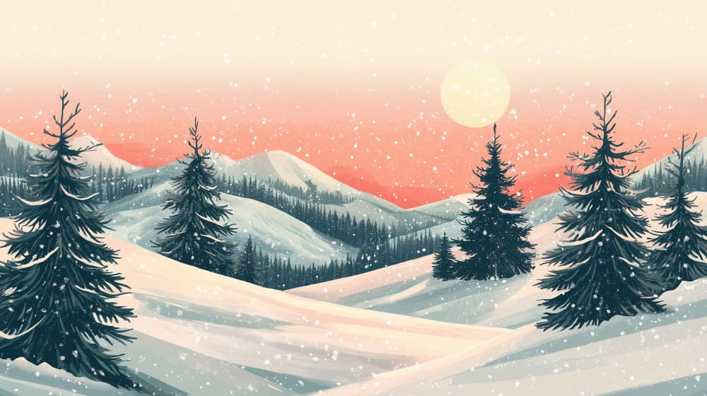 Snowy Mountain Glow by Pictufy Studio IV — canvas wall art