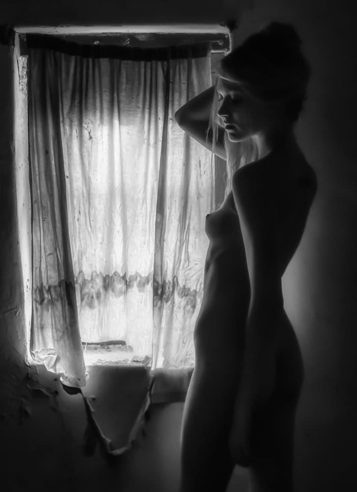 Elegant Nude Silhouette by Charlaine Gerber — canvas wall art