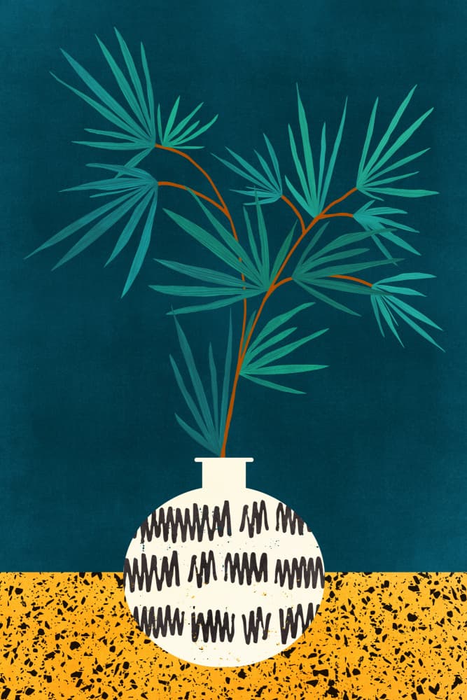 Night Palm by Kristian Gallagher — canvas wall art