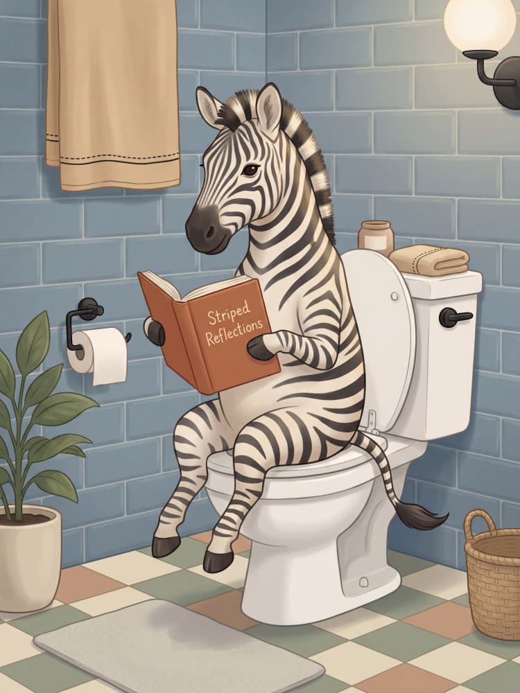 Zebra's Quiet Reflection by Andreas Magnusson — canvas wall art