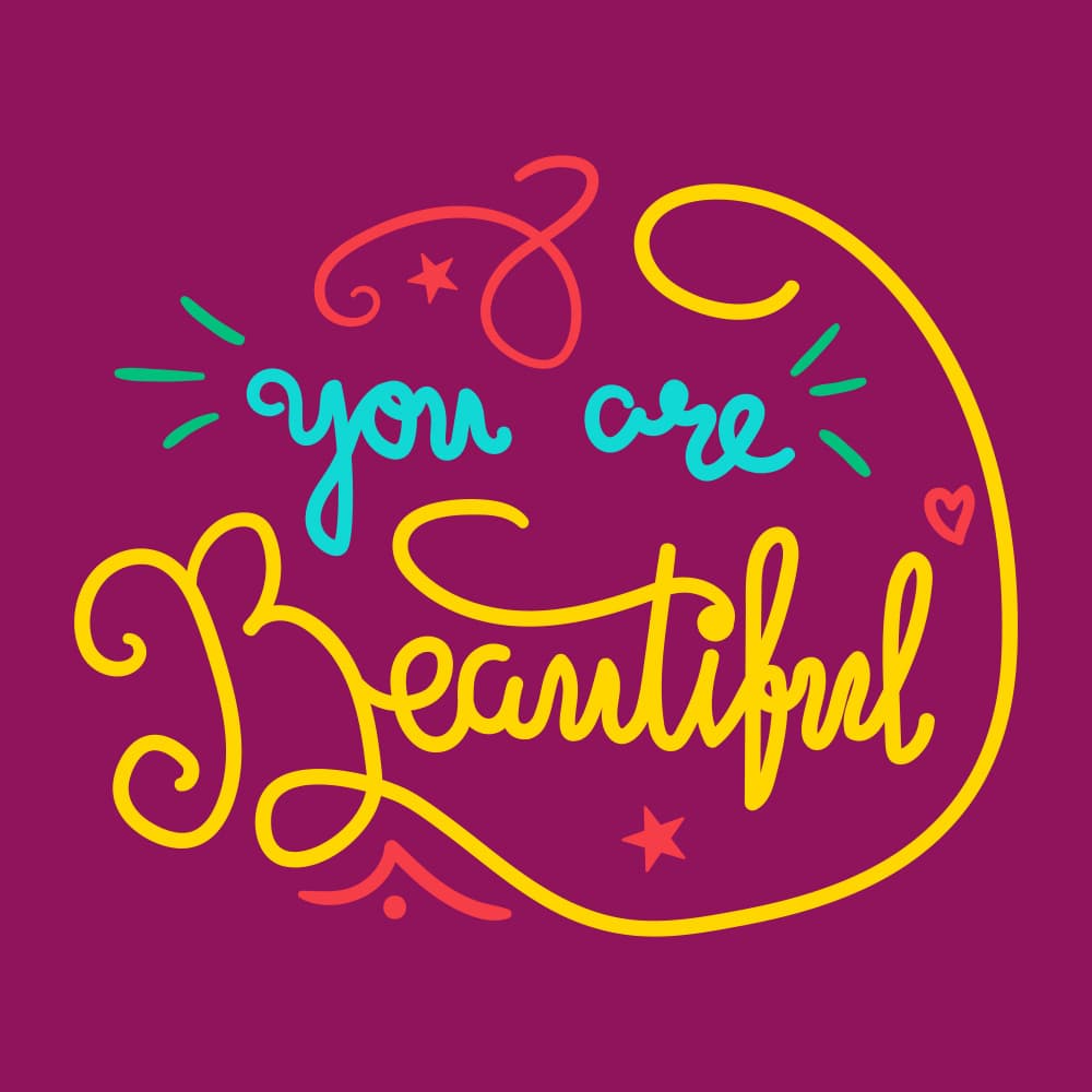 You Are Beautiful Quote by Marika Barsrsind β canvas wall art