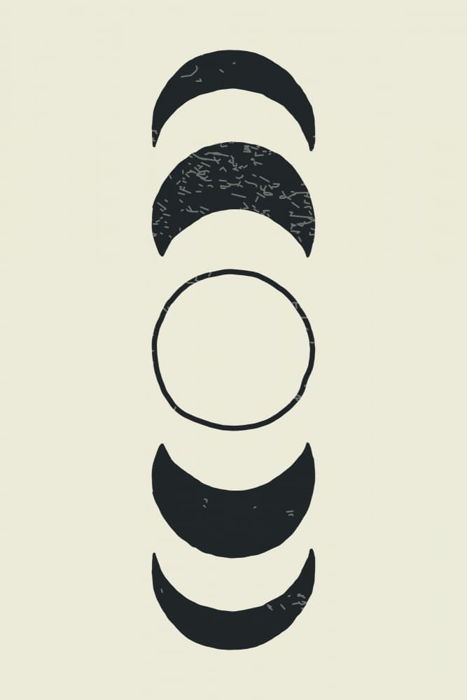 Minimal Moon Phases by jay stanley — canvas wall art
