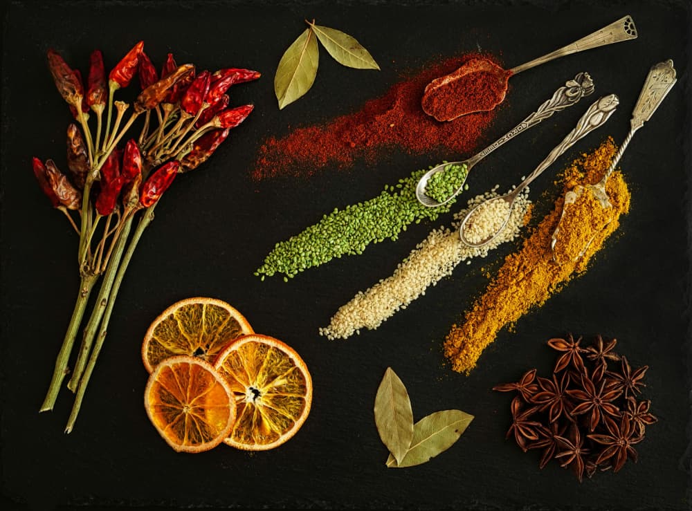 Vibrant Spices and Chiles by Saskia Dingemans — canvas wall art