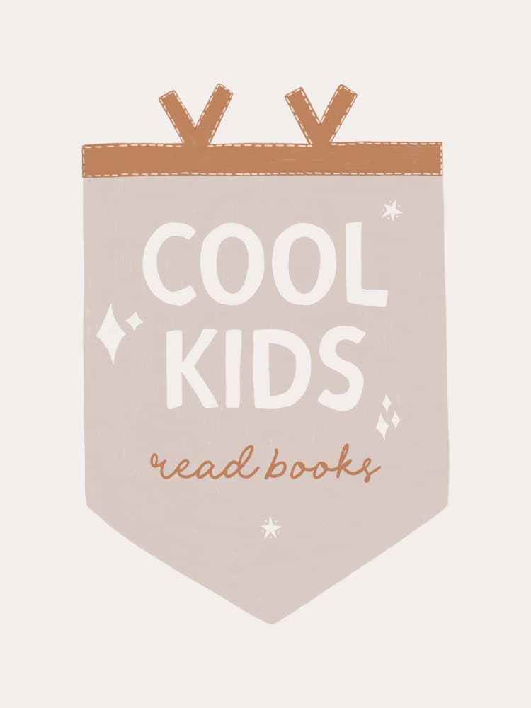 Cool Kids Reading Quote by Menina Lisboa — canvas wall art
