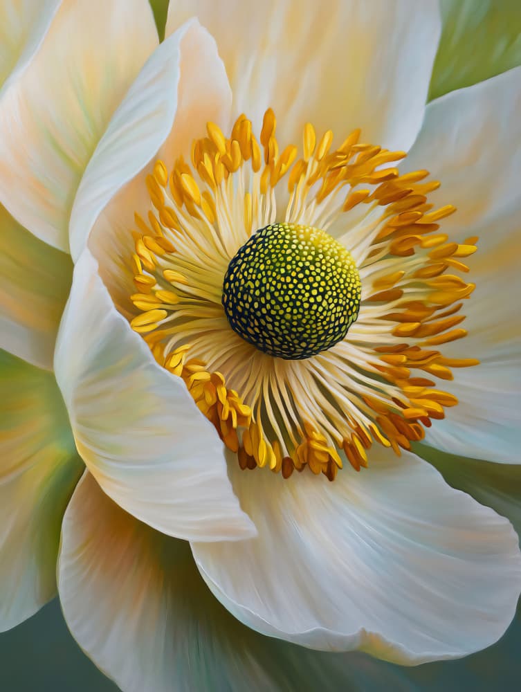 White Flower Bloom by Bilge Paksoylu — canvas wall art