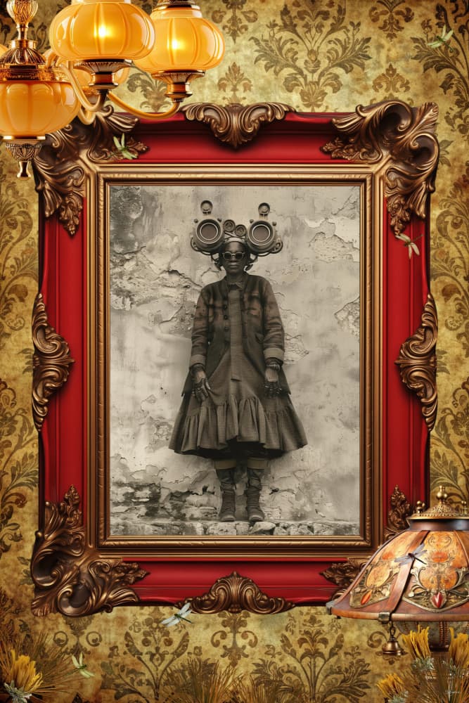 Ornate Steampunk Portrait by Sue Skellern — canvas wall art