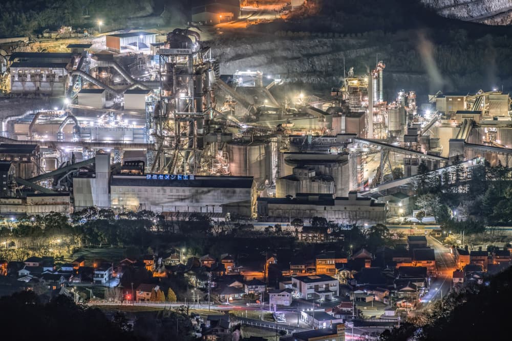 Industrial Nightscape by Kobayashi Tetsurou — canvas wall art