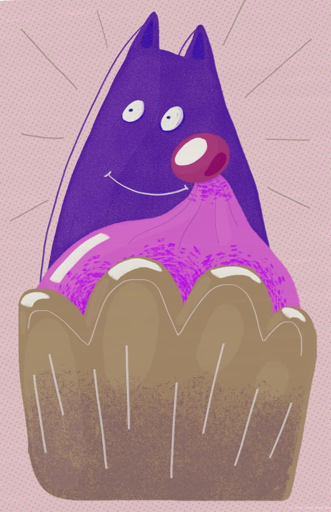 Cute Monster Cupcake by Elli’s illustrations — canvas wall art