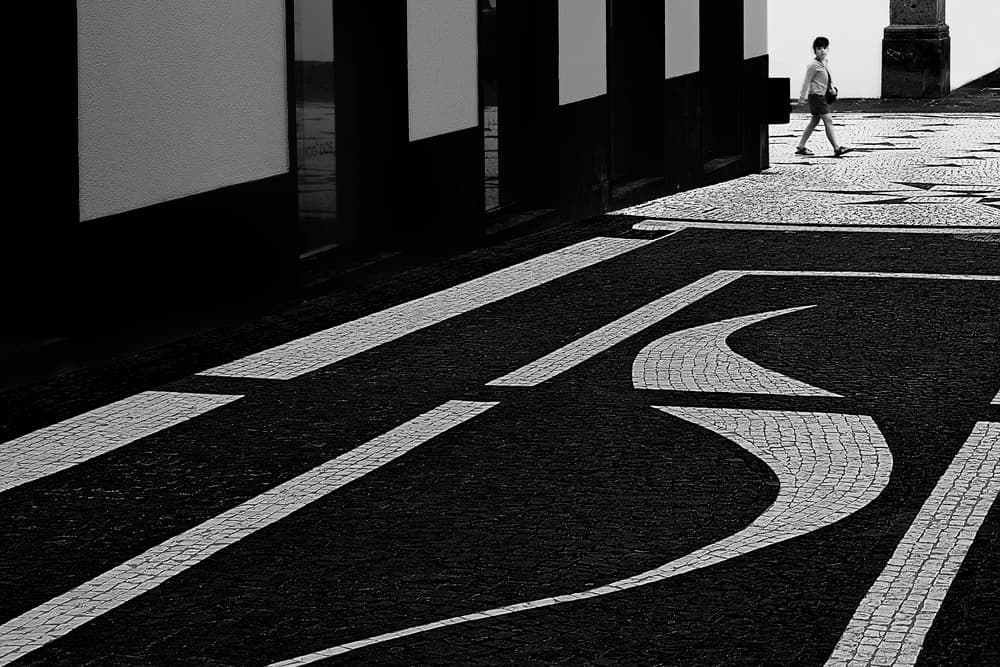 Street Shadow Walker by Paulo Abrantes — canvas wall art