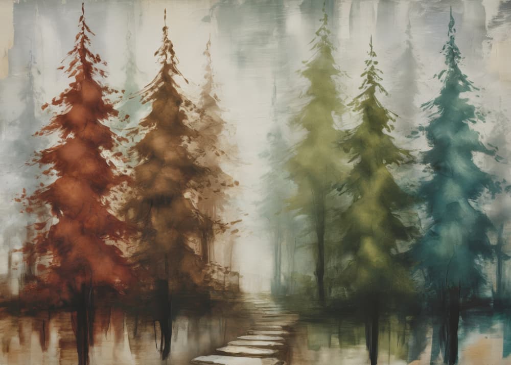 Misty Forest Path by Andreas Magnusson — canvas wall art