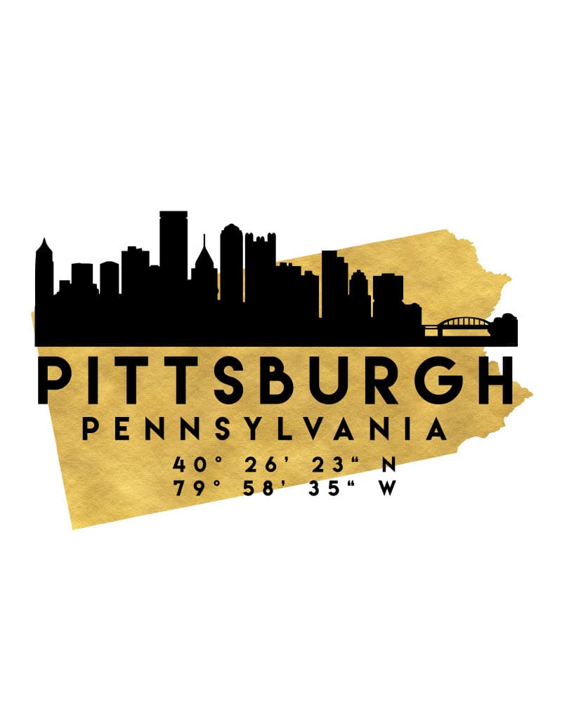 Pittsburgh Pennsylvania Skyline by Emiliano Deificus — canvas wall art