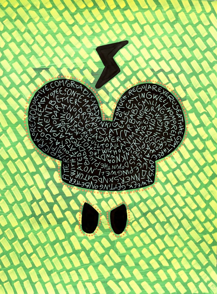 Inspirational Thoughts Head by Naomi Vona — canvas wall art