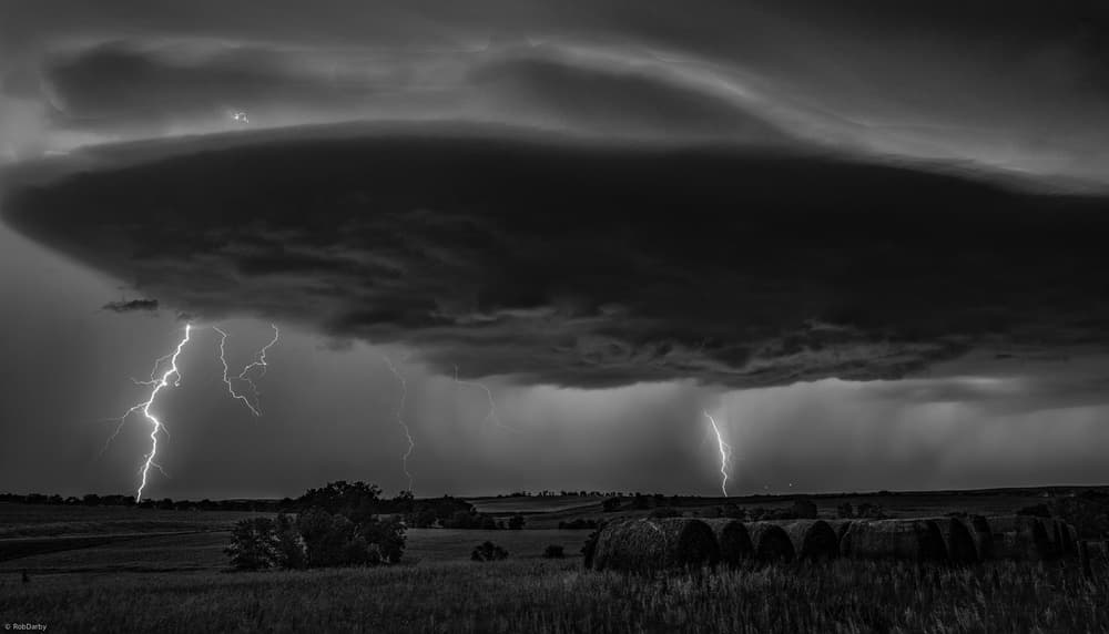 Dramatic Lightning Storm by Rob Darby — canvas wall art