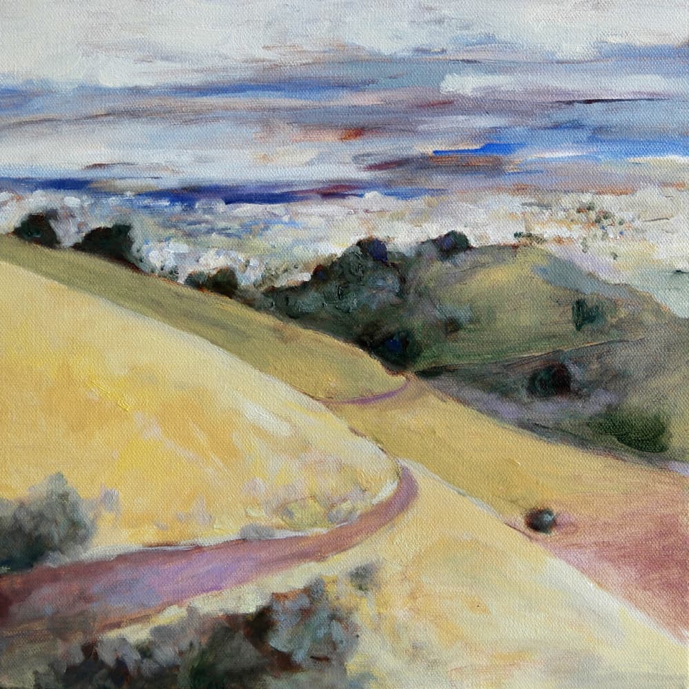 Golden Hills Path by Claire Whitehead — canvas wall art