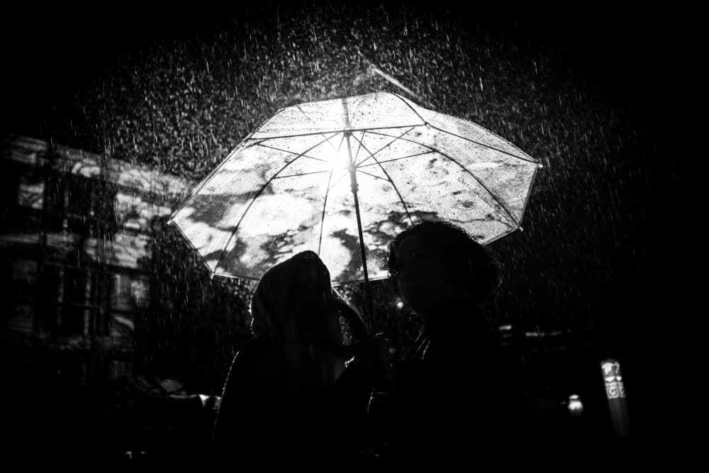 Rainy Night Umbrella by Adam Dauria ☂ — canvas wall art