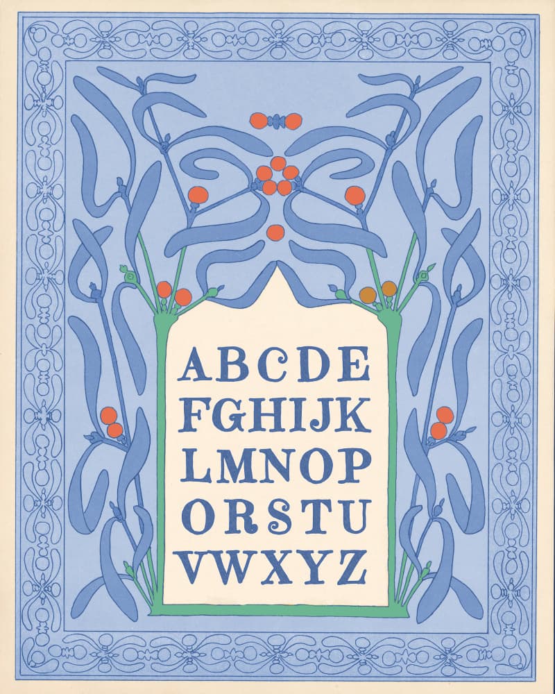Art Nouveau Alphabet by Wild Violets — canvas wall art