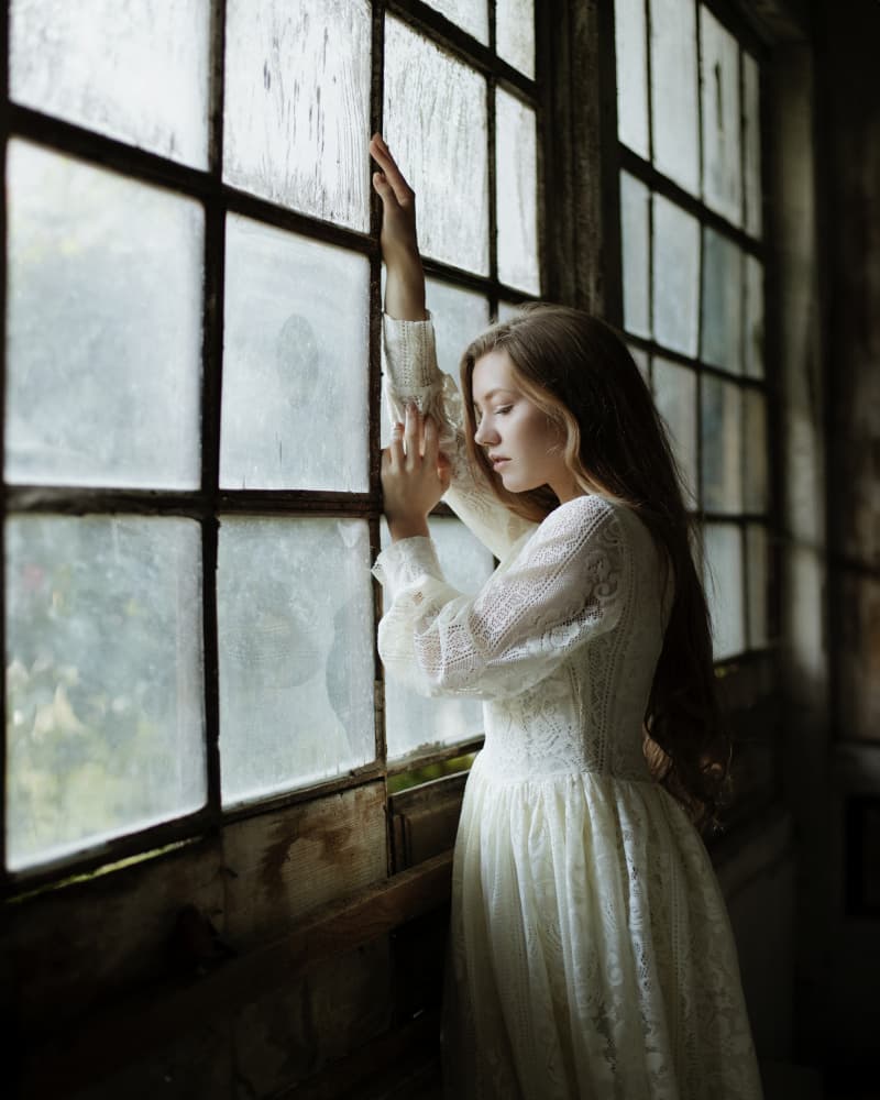 Ethereal Woman Window by Raluca Arhire — canvas wall art