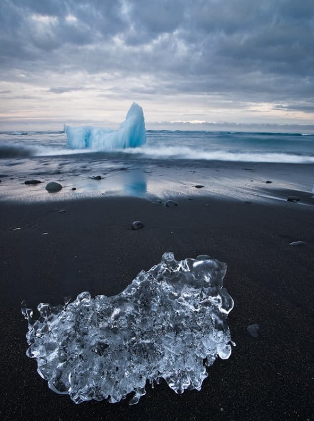 Frozen Beach Blue Ice by Karsten Wrobel — canvas wall art