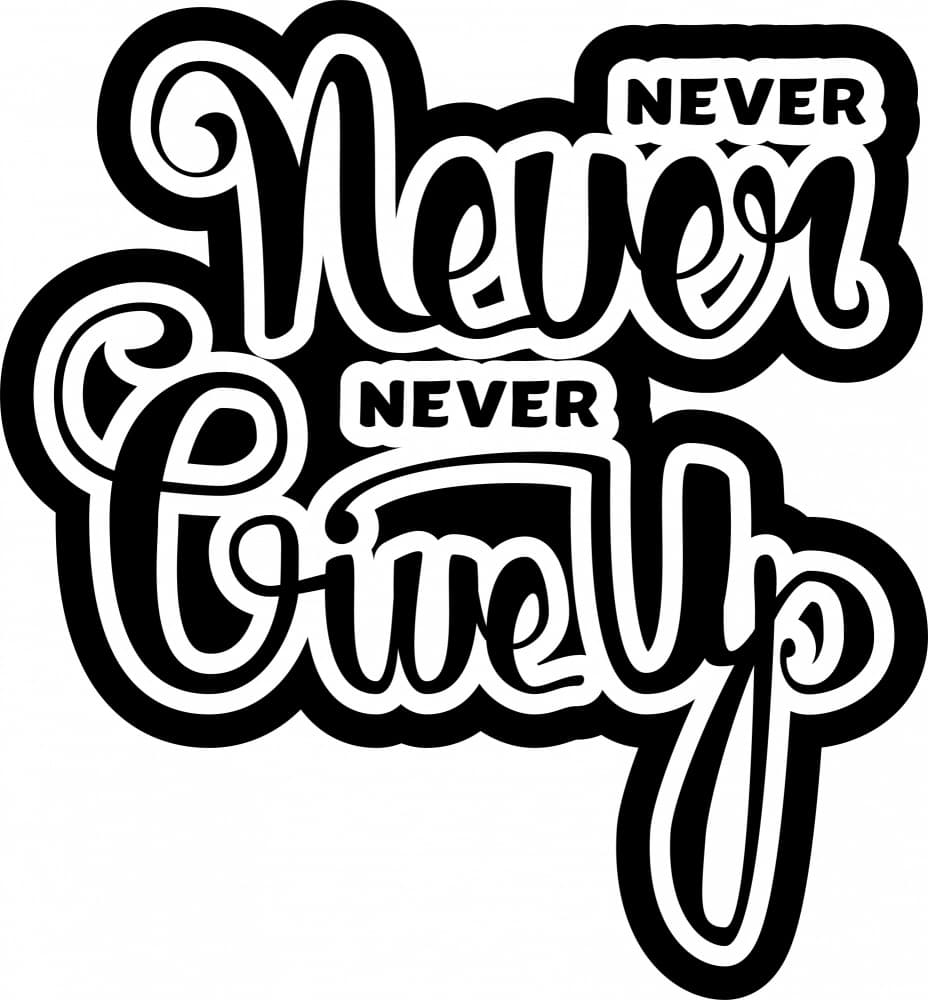 Never Give Up Message by Marika Barsrsind β canvas wall art