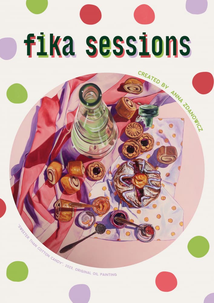 Sweet Fika Pastries by Anna Zdanowicz — canvas wall art