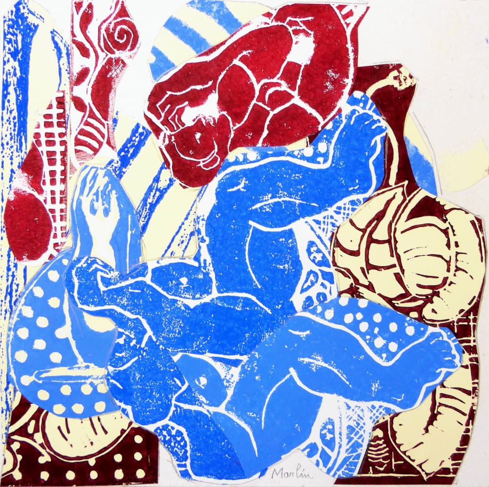 Colorful Cutout Figures by Pascal Marlin — canvas wall art