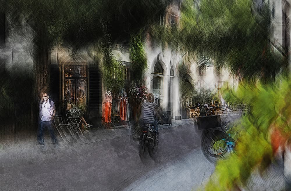 Impressionist City Life by Jan van der Linden — canvas wall art
