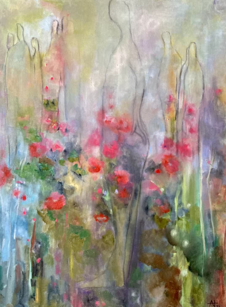 Blooming Floral Figures by Alexandra Higgins — canvas wall art