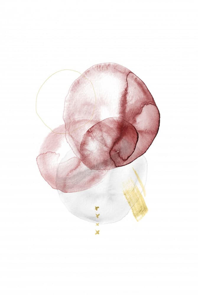 Blush Gold Abstract Flow by Fabiana Silveira — canvas wall art