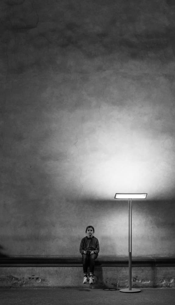 Boy Under Lamp by Pawel Majewski — canvas wall art