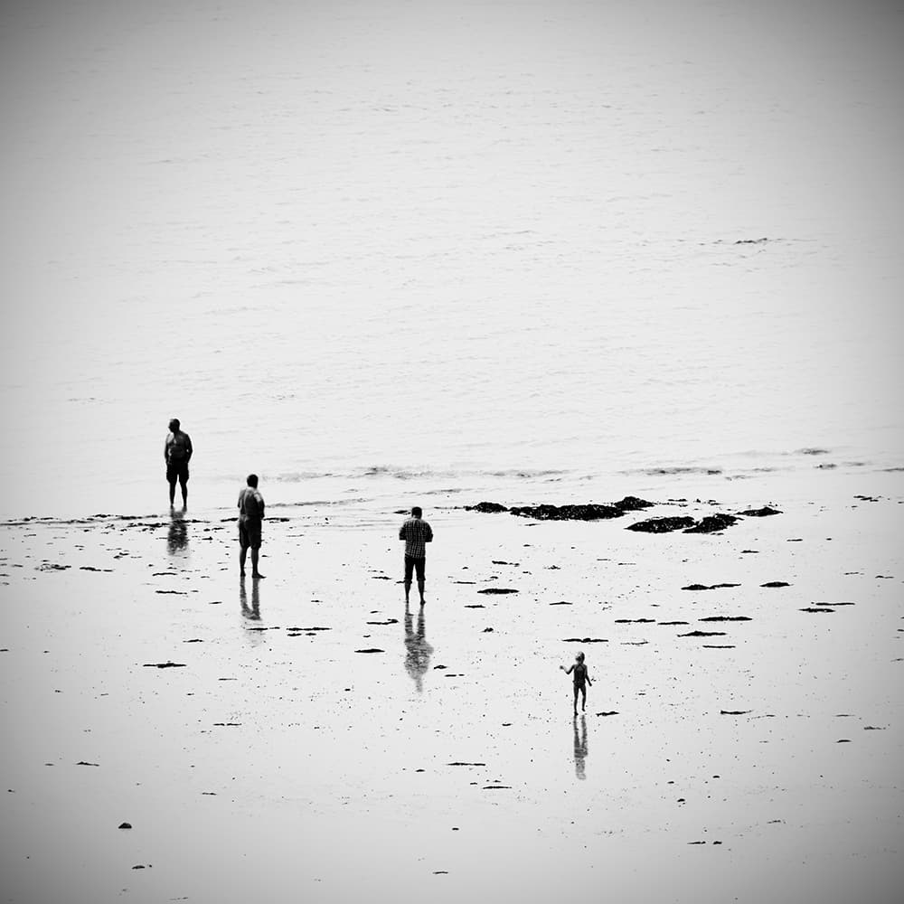 Serene Beach Figures by George Digalakis — canvas wall art