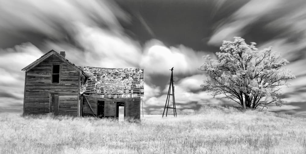 Old Farmhouse Windmill by Rob Darby — canvas wall art