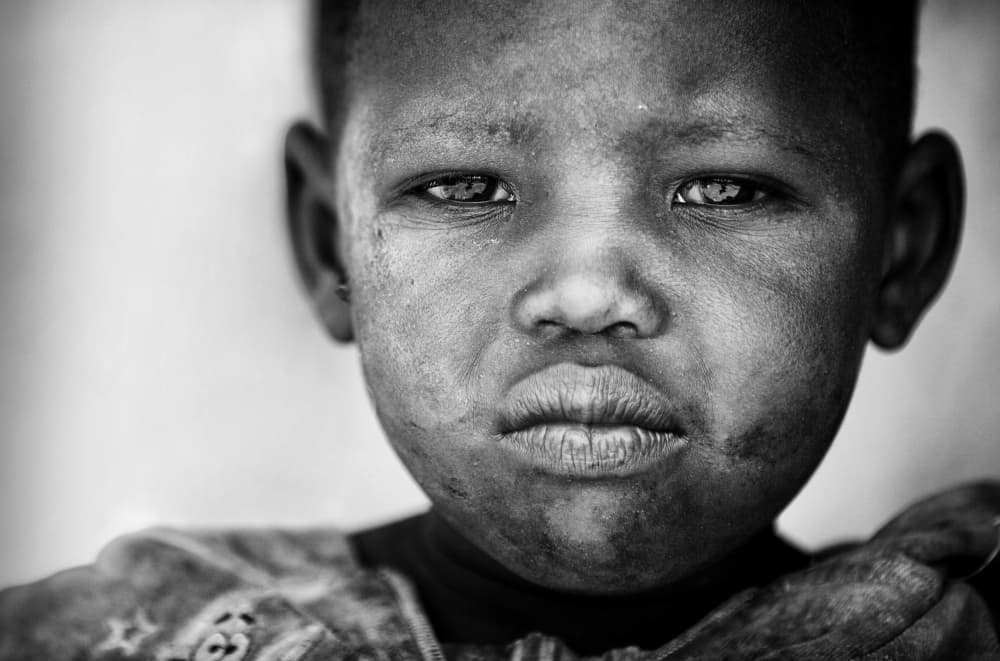 Soulful Child's Gaze by Goran Jovic — canvas wall art