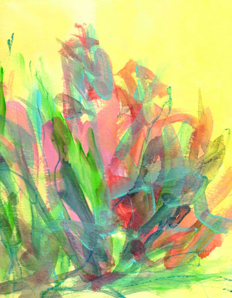 Vibrant Abstract Garden by Lori Ann Folz — canvas wall art