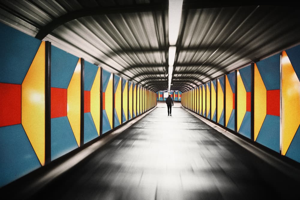 Solitary Tunnel Walk by Ariel Ariel — canvas wall art