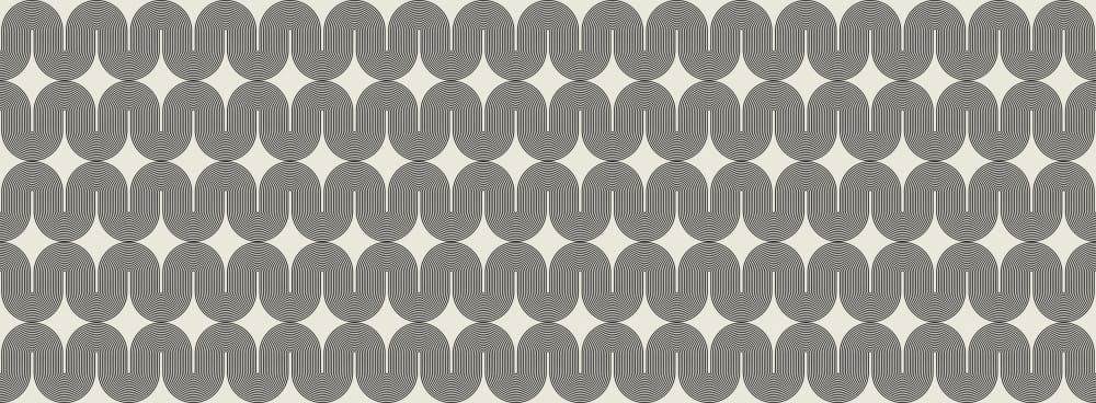Curved Geometric Pattern by Vitor Costa — canvas wall art