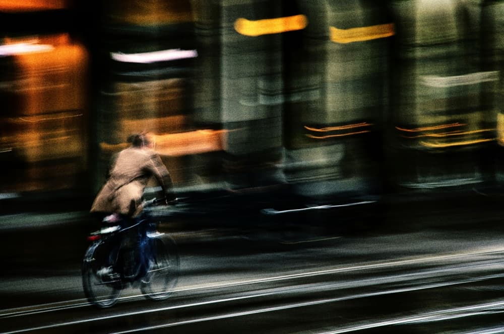 Urban Night Rider by Samanta Krivec — canvas wall art