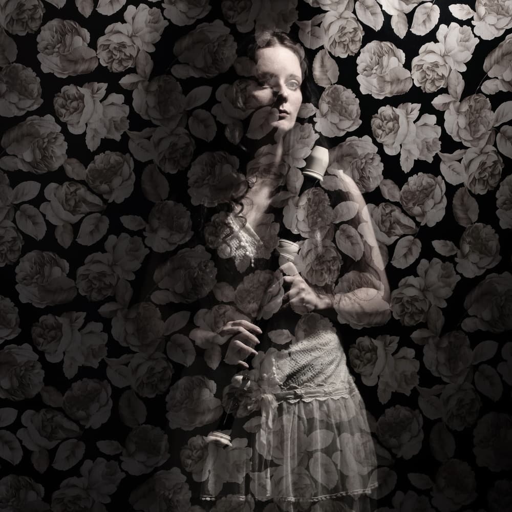 Ethereal Rose Portrait by mario lotzin / uwe friessner — canvas wall art