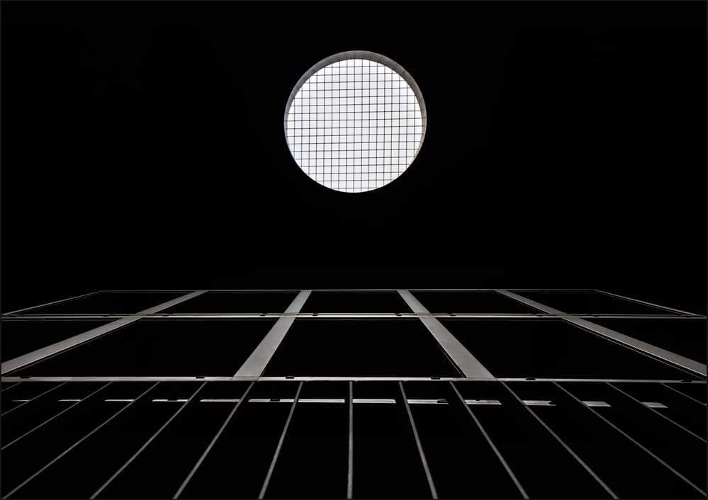 Geometric Grid Circle by Gilbert Claes — canvas wall art