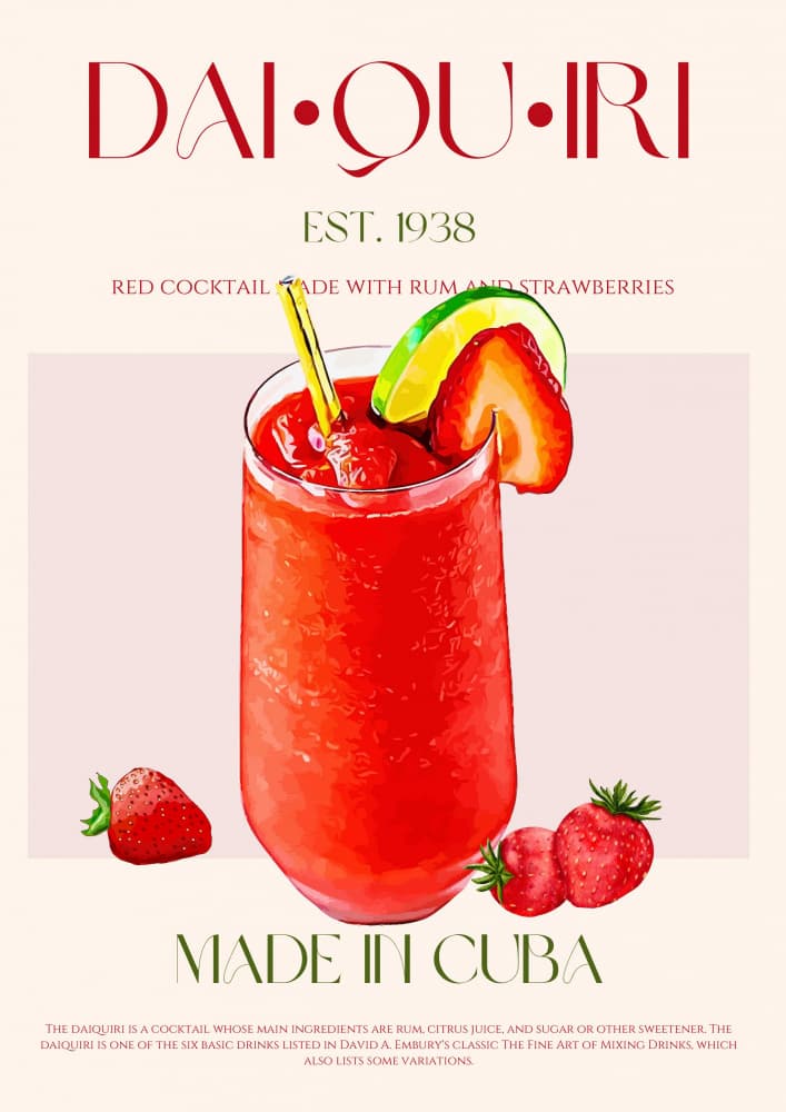 Cuban Daiquiri Delight by Nazma Khokhar — canvas wall art