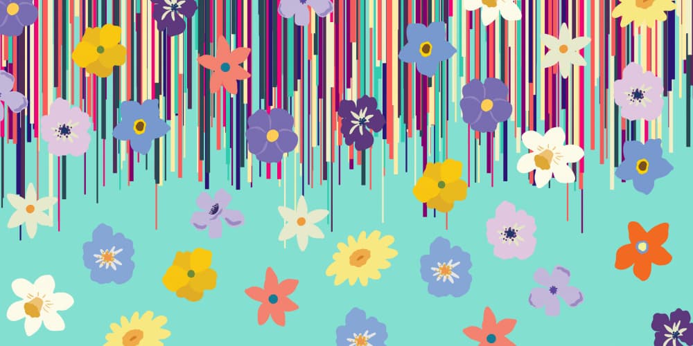 Vibrant Floral Cascade by Sue Skellern — canvas wall art