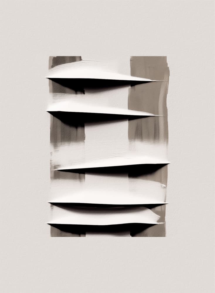 Abstract Layered Folds by Alma — canvas wall art
