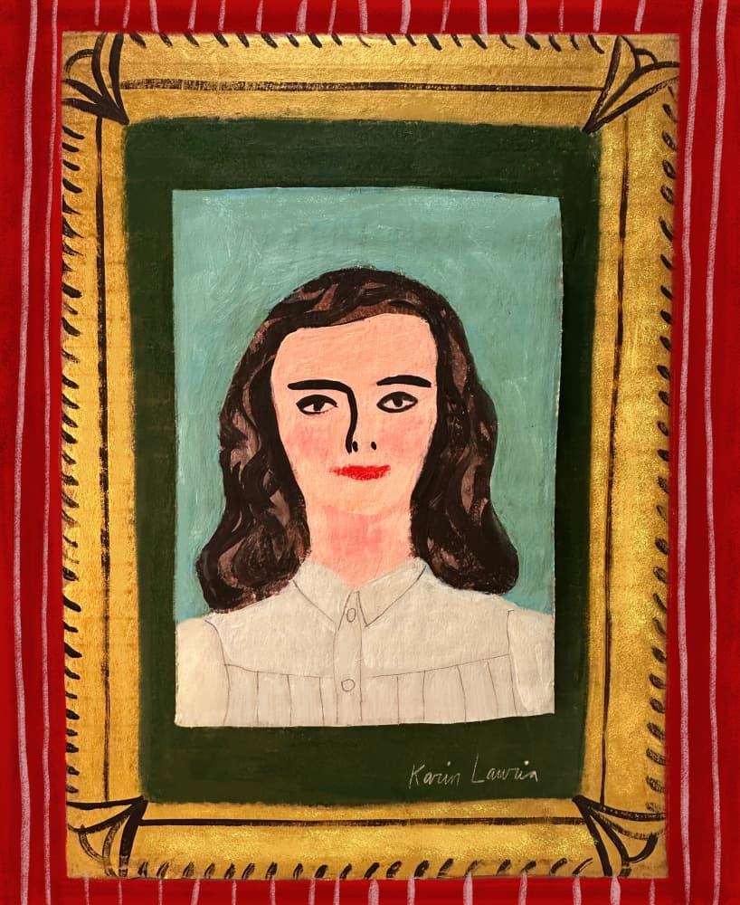 Vintage Woman Portrait by Karin Lauria — canvas wall art