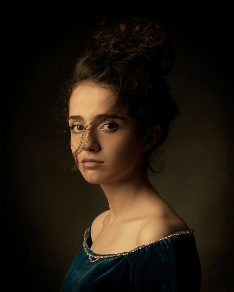 Pensive Young Woman by Mehdi Mokhtari — canvas wall art