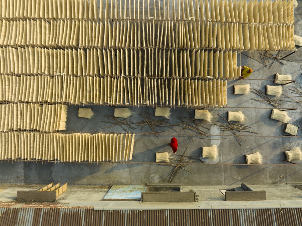 People Drying Noodles by Azim Khan Ronnie — canvas wall art