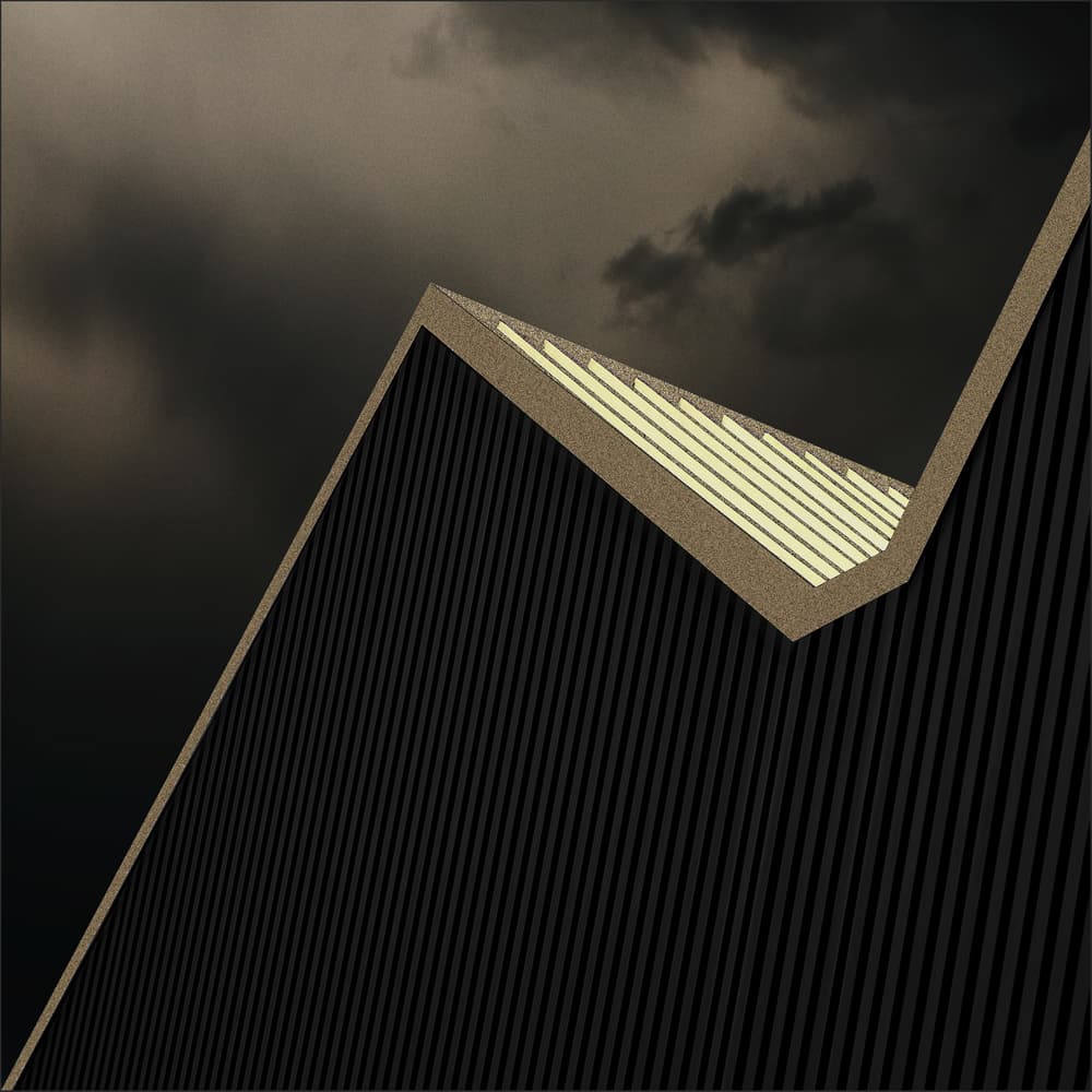 Dramatic Sawtooth Architecture by Gilbert Claes — canvas wall art