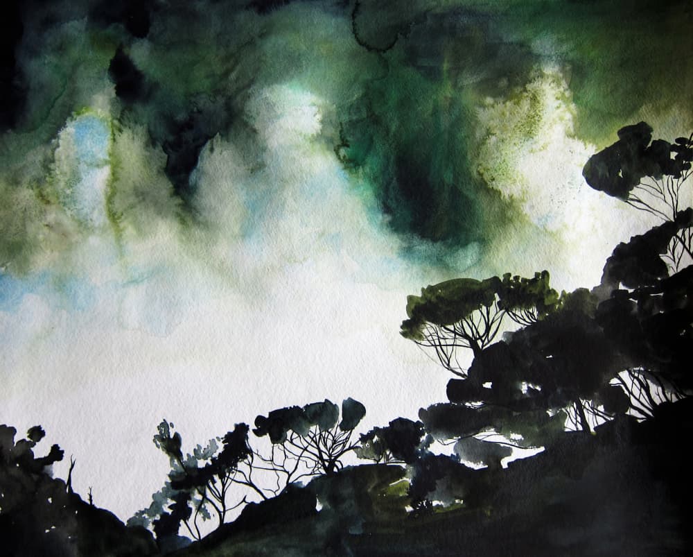 Moody Forest Sky by Christine Lindstrom — canvas wall art