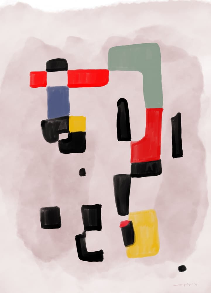Abstract Color Blocks by Martino Pietropoli — canvas wall art