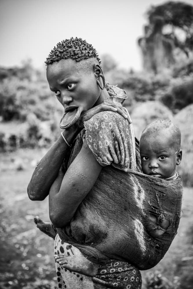 Tribal Mother and Child by Trevor Cole — canvas wall art