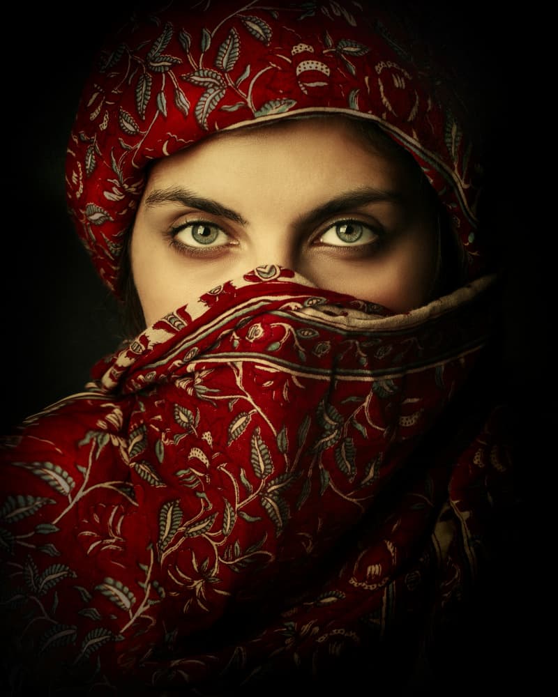 Mysterious Green Eyes by Mehdi Mokhtari — canvas wall art